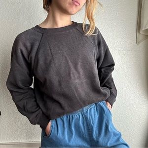 Vintage Faded Charcoal Raglan Sweatshirt